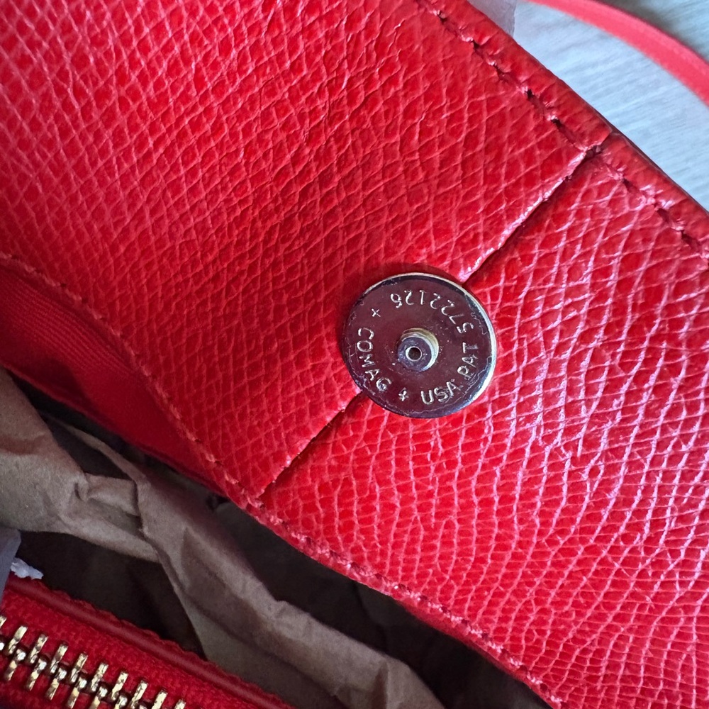 COACH Minetta Medium Satchel | Cardinal Red | Red Hangtag | F34663 | Like-New | - Picture 8 of 12